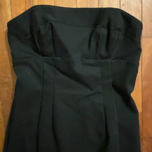 EUC Express Black Strapless Sheath Dress Sz 4 - Picture 2 of 10